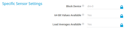 Specific Sensor Settings