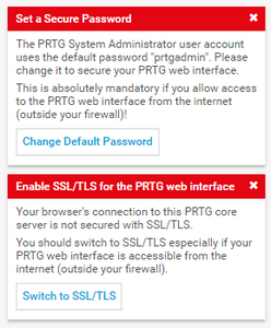 Further Options on the Welcome Page